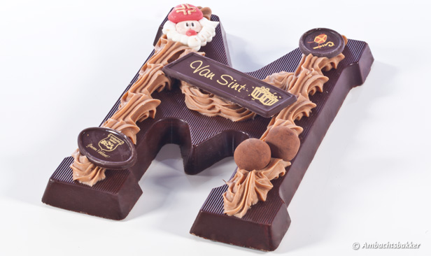 Chocoladeletter puur in luxe verpakking